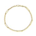 thumbnail image 1 of Pulsera Tejido Óvalos Amarilla 18cm Oro 10K Horoz V12 W827, 1 of 4