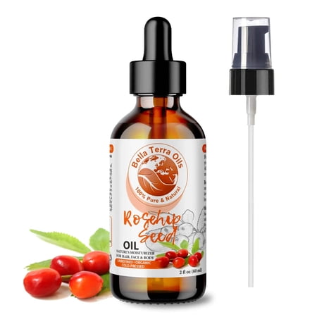 Organic Cold-Pressed Rosehip Seed Oil 100% Pure Raw Skin Hair Face Anti-Aging