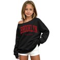 thumbnail image 5 of JAJAHO Brooklyn Shirt Girls Off The Shoulder Sweatshirt Sizes 3-14 Kids Asymmetrical Long Sleeve Street Pullover Tops, 5 of 5