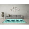 thumbnail image 3 of Ahgly Company Indoor Square Southwestern Light Blue Country Area Rugs, 8' Square, 3 of 4