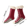 thumbnail image 4 of Fasiaou Slipper Socks for Women/Men Fuzzy Non Slip Winter Thick Warm Soft Cozy Fleece Lining Home Socks with Grippers, 4 of 7