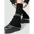 thumbnail image 4 of YooGuoGuo Women's Star Print Knitted Reversible Leg Warmer Y2K Socks, 4 of 4