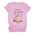 thumbnail image 2 of Teissuly Women's Fashion Crewneck Printed Short Sleeve T-shirt Casual Loose Shirt Tops, 2 of 3
