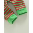 thumbnail image 7 of Infant Baby Girl Boy Christmas Outfit 3 6 9 12 18 Months Stripe Hooded Romper Long Sleeve Zipper Jumpsuits Bodysuits, 7 of 7