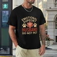thumbnail image 4 of Emotional Support Husband Lively Men's Cotton Short Sleeve HD Print Tee for Casual T-Shirt Crew Neck Top Black 3XL, 4 of 7