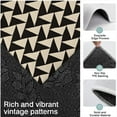 thumbnail image 3 of Black Beige Chevron Pattern Kitchen Rugs Sets Of 3,Kitchen Runner Rugs Non Skid Washable,Decorative Kitchen Floor Mats for Kitchen,Sink,Laundry,17"x30"+ 17"x47" + 17"x59", 3 of 6