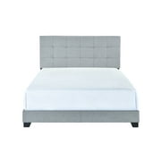 Crown Mark Florence Gray Upholstered Panel Bed, Full size