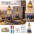 thumbnail image 2 of Beginner-Friendly DIY Lighted Sea Glass-Style Lighthouse Kit,DIY Sea Glass Lighthouse Kit Collection with Pieces & Guide,Adults Craft Kit,Handmade Ocean Beach Decor for Craft Lovers, 2 of 6
