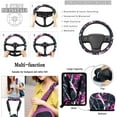 thumbnail image 5 of Yuyamidu Camo Hunting Car Seat Covers Set of 15 Pink Wood Steering Wheel Cover Seat Belt Covers Trash Bin Auto Air Vent Organizer Rear View Mirror Cover Coasters Keychain, 5 of 7