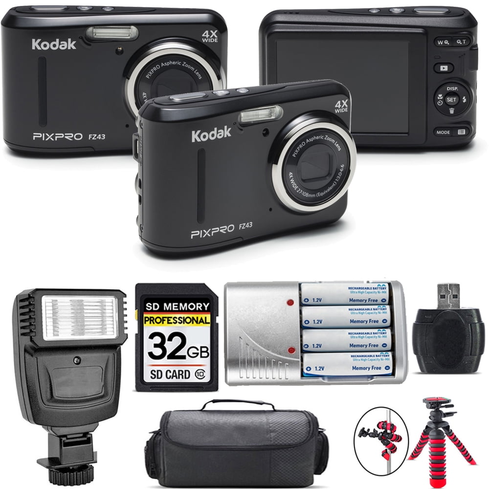 KODAK PIXPRO FZ43 16 MP Digital Camera (Black) with Carrying Case