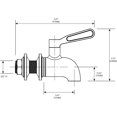 Durable 304 Stainless Steel Spigot for Beverage Dispenser, Spigots for Glass Jar & Drink Juice