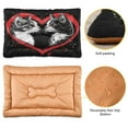 thumbnail image 3 of Qxltty Two Cats Looking at Each Other Ped Pad Wear-resistant and Hard to Bite Through Sleeping Pad for Small Medium Large Dogs Winter Pet Bed 24×18in, 3 of 6