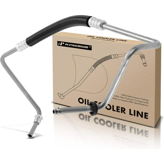 A-Premium Automatic Transmission Oil Cooler Line Hose Assembly Compatible with Chevrolet GMC C3500 K3500 1996-2000 C3500HD 1996-2002 5.7L 6.5L 7.4L