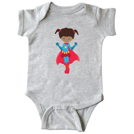 

Inktastic African American Girl Superhero Girl Red Cape Gift Baby Girl Bodysuit