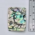 thumbnail image 5 of Rainbow Blue Abalone Rectangle Pendant Bead | 38x29mm |, 5 of 8