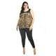 thumbnail image 5 of Blusa animal print con vinipiel Roman Fashion Tallas Extras 212 (Animal print) cafe 42, 5 of 5