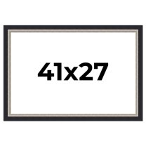 41x27 Frame Black Real Wood Picture Frame Width 2.25 Inches | Interior Frame Depth 0.5 Inches |