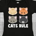 thumbnail image 4 of Inktastic Cats Rule with Cat Heads Boys or Girls Baby Bodysuit, 4 of 5