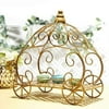 11" Gold Cinderella Pumpkin Carriage Centerpiece, Decorative Princess Carriage