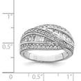 thumbnail image 3 of 925 Sterling Silver Rhodium-plated Cubic Zirconia Ring Size 6, 3 of 7