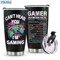 Gamer Gifts, Gaming Mug –Inspiring Gifts for Men Teenage Boys, Gamer, Teenage Sons, Boyfriend and Fathers Husband For Christmas Birthday  Father's Day Best Gifts – 20 oz With Lid Mug-Proof Tumbler