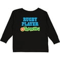 thumbnail image 3 of Inktastic Rugby Player in training Boys or Girls Long Sleeve Toddler T-Shirt, 3 of 5