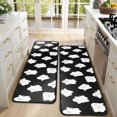 thumbnail image 4 of Kitchen Rugs Sets Of 2,Black Halloween White Ghosts Anti Fatigue Kitchen Mat Rugs Non Slip Washable,Decorative Kitchen Floor Mats for Kitchen,Sink,Laundry,17"x47"+17"x47", 4 of 5