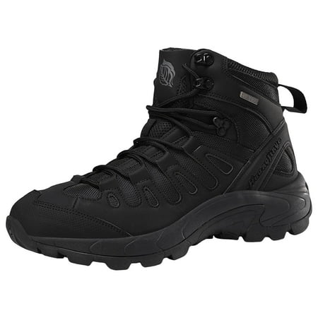 

WEAIXIMIUNG Work Boots for Men Men Ankle Boots Fashionable New Pattern Simple Solid Color Thick Sole Comfortable Lace up Casual Hiking Boots