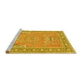 thumbnail image 2 of Ahgly Company Machine Washable Indoor Square Persian Yellow Traditional Area Rugs, 5' Square, 2 of 4