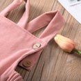 thumbnail image 6 of Musuos Infant Baby Corduroy Overalls Romper 0-24Months Solid Color Sleeveless Backless Cross Strap Casual Jumpsuit for Boys Girls, 6 of 7