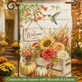 thumbnail image 4 of Fall Harvest Hummingbird Garden Flag Outdoor Flags for Garden UV Resistant Autumn Yard Flag Premium Polyester Seasonal Outdoor Garden Flags for Outside Lawn Patio Farmhouse Decor, 4 of 5