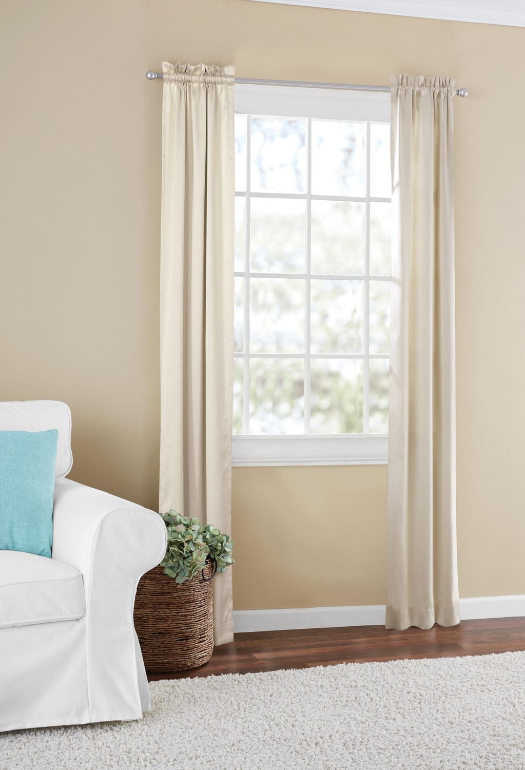 Mainstays Room Darkening 84" Rod Pocket Window Panel Pair