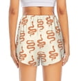 thumbnail image 2 of Lsque Hand Drawn Snake Printed Women's Running Shorts with Liner Pockets,Elastic Quick Dry Workout Athletic Gym Yoga Shorts,Womens High Waist Shorts-X-Large, 2 of 9