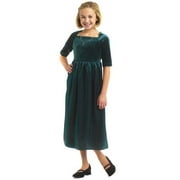 Rose Cottage Girls' Hunter Green Dress