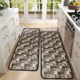 thumbnail image 4 of Kitchen Rugs Sets Of 2,Multicolor Bigfoot and Checkerboard Pattern Anti Fatigue Kitchen Mat Rugs Non Slip Washable,Decorative Kitchen Floor Mats for Kitchen,Sink,Laundry,17"x47"+17"x47", 4 of 5