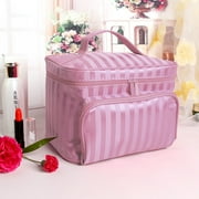 SUPTREE Makeup Bag Travel Cases Cosmetic Bag with Handle for Women Men Travel Organizers Pink