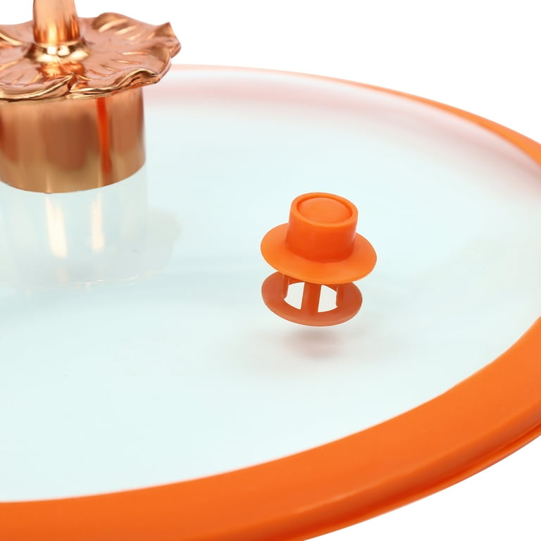 8 Qt Micro Pressure Cookware Stock Pot - Pumpkin Shaped With Detachable Handle, Glass Lid For All Stoves