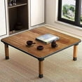 thumbnail image 4 of Japanese Wooden Folding Tea Coffee Tables, Square Floor Adjustable Low Table for Tatami Sitting On The Floor, Foldable Laptop Kotatsu Dining Table Meditation Bay Window Table (70 * 70cm), 4 of 15