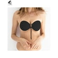 thumbnail image 5 of PULLIMORE 2 Pairs Push Up Adhesive Bra Reusable Backless Sticky Bras for Backless Wedding String Dress (Cup D, Black+Skin), 5 of 10