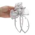 thumbnail image 4 of Unique Bargains 1 Pc Grace Rhinestones Bow Scrunchie Hair Elastic Band Gray, 4 of 5