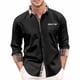 thumbnail image 1 of Camisa y blusa de manga larga con cuello vuelto para hombre, informal, con botones, bolsillo simulado, cuello vuelto enrejado, camisa de manga larga para hombre, abrigo de poliéster, 1 of 7