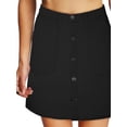 thumbnail image 4 of Lexi Women's Super Comfy Perfect Fit Stretch Denim Skirt, 4 of 5