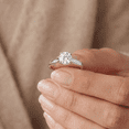 thumbnail image 4 of Pompeii 1 Ct Solitaire Round Cut Diamond Engagement Ring 14k White Gold Lab Grown, 4 of 5