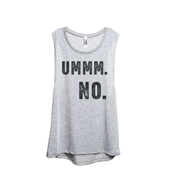 Ummm NO Women's Fashion Sleeveless Muscle Workout Yoga Tank Top Sport Grey Medium