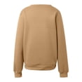 thumbnail image 3 of Fall Sweatshirts for Women Fashion V Neck Solid Color Long Sleeve Pullover Sweatshirt with Kangaroo Pocket Oversized Casual Loose Fit Fall Winter Clothing, 3 of 5