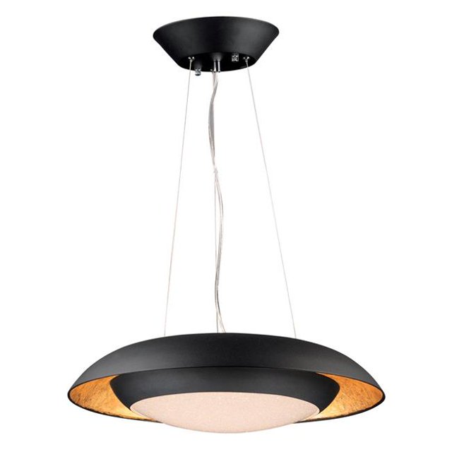 Maxim 35075CYGLBK Iris LED One Light Pendant, Gold Leaf & Black