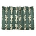 thumbnail image 7 of Yayeee Kitchen Curtains Tier Pair Light Filtering 27"x36" Rod Pocket Short Cafe Window Panel, Dark Green Leaves, 7 of 7