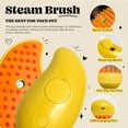 thumbnail image 6 of BITOUSHI Cat Steam Brush - Steamy Pet Brush Grooming Tool for Shedding and Cleaning - Cat Hair Brush with Water 3 in 1 Multifunctional Silicone Steamy Cat Pet Brush Dog Massager Brushes - Yellow, 6 of 8