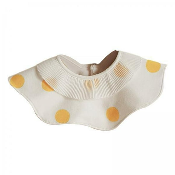 Lipstore 3xBavoirs Bandana en Mousseline pour Bave Bavoirs Faits à la Main pour Bave Bavoirs pour Rots pour Cadeaux d'Anniversaire pour Bébé Pois Jaunes