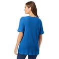 thumbnail image 2 of Woman Within Plus Size Waffle Thermal Satin Trim Tee, 2 of 6